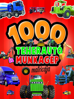 1000 teherautó és munkagép matricája - Piros
